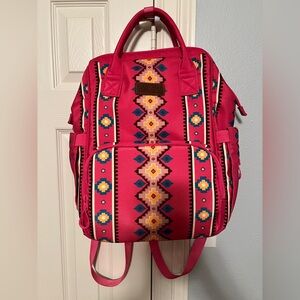 Wrangler Diaper Bag Backpack Aztec Travel Backpack Purses Western EUC